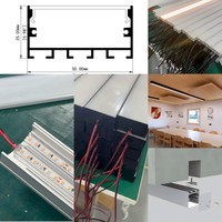 Suspension linéaire LED UGR<19 à CRI élevé pour hôpital, dimmable 0-10V Triac, en aluminium 6063 T5, vente en gros usine