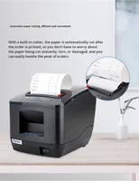 Imprimante thermique de reçus Xprinter XP-N200L 80 mm avec coupe-papier automatique, port USB et série, pour caisse enregistreuse et commande de cuisine