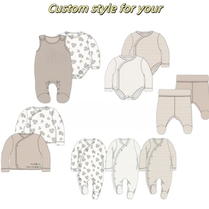 Factory Wholesale Custom Bamboo Breathable Baby <strong>Wear</strong> Long Zipper Jumpsuit Newborn Romper Baby Romper - Product Image 3