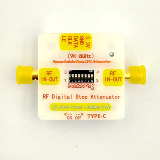 9kHz-8GHz Digital Programmable RF Step Attenuator Domestic Alternative Built-in Li Battery PE4371