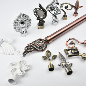 Ensemble de tringles à rideaux en métal extensibles simples ou doubles directs d'usine tringles à rideaux réglables de haute qualité du meilleur fournisseur - Product Image 1