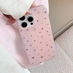 Grigio stella delicata rosa TPU copertura del telefono in gomma antiurto per <span class=keywords><strong>Apple</strong></span> compatibile per <span class=keywords><strong>iPhone</strong></span> 16 15 <span class=keywords><strong>14</strong></span> Pro Max 13 12 11 Plus confezionato - Product Image 4