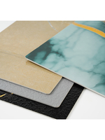 Feuille de marbre géométrique moderne en PVC UV imperméable pour murs de salon et de villa