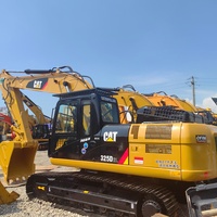 Excavatrice hydraulique Caterpillar 325D2L d'occasion importée du Japon, 25 tonnes, fiabilité élevée, débit hydraulique moyen, pour travaux de construction routière