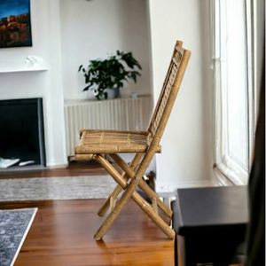 Bamboo Handmade Modern Light Weight Eco-Friendly <b>Folding</b> Adirondack Chair for Outdoor Indoor Use Park Living Room Courtyard - Product Image 1
