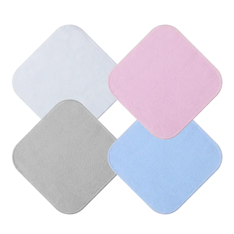 Popular organic bamboo or cotton face towel washcloths baby back towel with customized weight 350gsm-500gsm