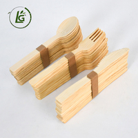 Légende Produit populaire Cuillère compostable Couteau Fourchette Ustensiles Cuillère en bois jetable en bambou Fourchette Couverts pour le camping