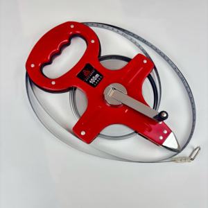 Ruban à mesurer <span class=keywords><strong>en</strong></span> acier inoxydable métrique de 100 mètres (16 pieds) avec lame rétractable et revêtement <span class=keywords><strong>en</strong></span> caoutchouc - Product Image 2