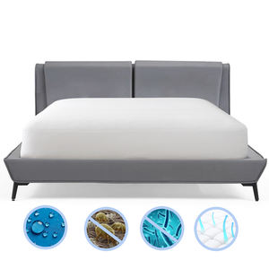 100 couverture de <span class=keywords><strong>matelas</strong></span> éponge imperméable <span class=keywords><strong>160x200</strong></span> drap de luxe d'hôtel et coussin protecteur de <span class=keywords><strong>matelas</strong></span> <span class=keywords><strong>double</strong></span> antibactérien ajusté - Product Image 1