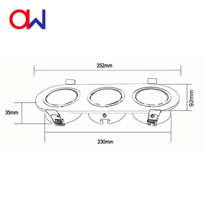 Factory Price GU10 MR16 Spotlight Frame Housing Easy Installation LED Frame Recessed Mounted Housing - Product Image 2