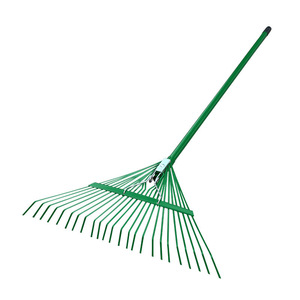 Râteaux à feuilles en bois, râteaux à main en plastique avec manche en tube d'acier, <span class=keywords><strong>grand</strong></span> râteau de jardin ergonomique - Product Image 5