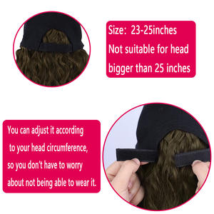 Peluca de gorra de béisbol con pelo sintético corto y rizado, ajustable para mujer, de 12 pulgadas, resistente al calor, con gorra de lona - Product Image 4