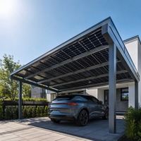 Système de montage de carport solaire moderne en zinc, aluminium et magnésium pour la production d'énergie verte résidentielle urbaine