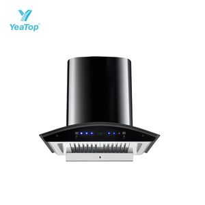 Campana Extractora <span class=keywords><strong>de</strong></span> Acero Inoxidable con Borde <span class=keywords><strong>de</strong></span> Vidrio Curvo, Montada en <span class=keywords><strong>la</strong></span> Pared, con Iluminación LED Integrada, Ventilación <span class=keywords><strong>de</strong></span> Alto Rendimiento para el Hogar - Product Image 4