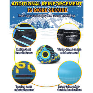 Josen Inflatable <b>Snow</b> <b>Tubes</b> Sledding Premium PVC Cover Towable Thickened Bottom Safety Eco-Friendly Winter Gift Outdoor Fun - Product Image 4