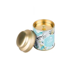 Small Metal Round Tea Packing Tin Box