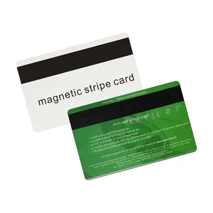 Custom logo pre printed programmable pvc key magnetic stripe card barcode