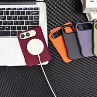 Étui de téléphone magnétique pliable en tissu technique tendance, protection intégrale antichoc pour iPhone Duo