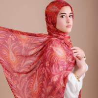 Fabricante Mayorista OEM, Hijab Modal Estampado con Logotipo Personalizado para Mujeres Musulmanas, Hijab Modal Suave con Certificación OEKO-TEX