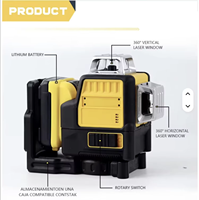 Niveau laser industriel 360° rotatif DIY 12V avec chargeur de batterie et sac – Vente en gros