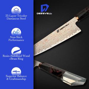 Nouveau produit 33 couches noyau en acier Vg-10 japonais damas couteau de Chef légumes viande coupe couperet couteau - Product Image 6