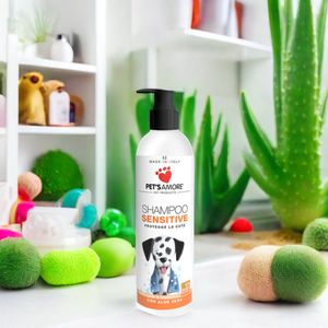 แชมพูสำหรับสัตว์เลี้ยงว่านหางจระเข้ออร์แกนิกผลิตจากอิตาลี97% สูตรบำรุงผิวบอบบางอย่างเป็นธรรมชาติสำหรับสุนัขและลูกสุนัขทำความสะอาดและอาบน้ำ - Product Image 5