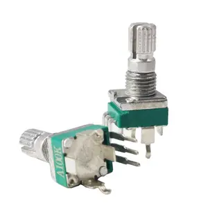 RK097 Type Potentiometer Rotary A103 B103 Potentiometer Bent Pin 10K Audio Potentiometer 15mm Spline/D Shaft