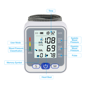Pulsómetro Digital Automático, Esfigmomanómetro Recargable de Muñeca, Monitor de Presión Arterial, Monitor de Salud Metálico, Energía Eléctrica - Product Image 4