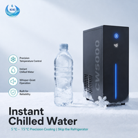 Refroidisseur d'eau froide instantané pour évier de cuisine, unité de refroidissement d'eau sous comptoir avec affichage LED de la température, pas besoin de réfrigérateur