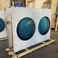 Condensateur à air refroidi de type H noir avec deux sorties de ventilateurs pour les applications de réfrigération industrielle et de groupe frigorifique