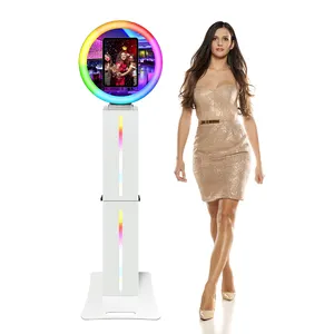 RGB Dimmable 3200 6500K LED Light Social Booth Roamer Magic Mirror Selfie Booth for Ipad Photo Booth With photobooth