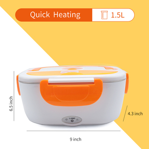 B10-1174 Amz Top Seller Car Home Use Stainless Steel Heating Food Warmer Electric <strong>Lunch</strong> <strong>Box</strong> - Product Image 2