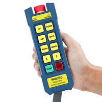 Control remoto y receptor inalámbrico de radio de grúa industrial de 2 + 8 teclas