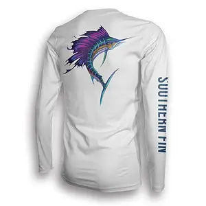 High Quality Fishing Apparel UPF50 Sun Protection Fishing Jersey Quick Dry Anti-UV Performance Fishing Long Sleeve T-shirts