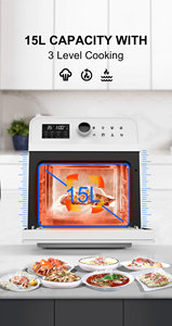 Friggitrice elettrica con rivestimento in acciaio inox a vapore caldo forno No olio digitale Freidora De Aire per uso domestico cucina - Product Image 3