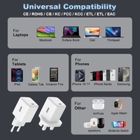 Chargeur Mural Portable GaN 35W 30W pour Téléphone Portable, Adaptateur de Charge Rapide PD 35W Type-C pour Samsung Apple iPhone 17