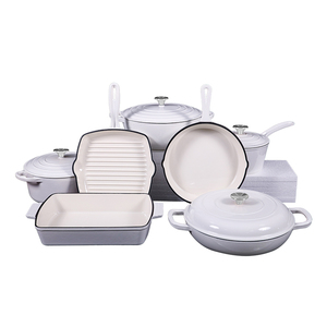 7 cái tráng men gang đồ nấu nướng nồi men đôi Nồi hấp bạc mạ men nồi đường - Product Image 6