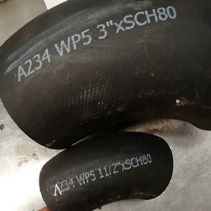 Coude en acier allié peint haute pression ASTM A234 WP5 15X5m 15CR5MO 45D <span class=keywords><strong>90D</strong></span> - Product Image 1