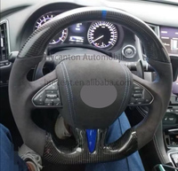 Volant de direction en cuir véritable en fibre de carbone de qualité supérieure, compatible avec Infiniti Q50