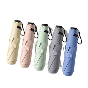Parapluie de poche Umbeshi ultraléger et compact, pliable, protection UV, ouverture manuelle, idéal pour les voyages - Product Image 1