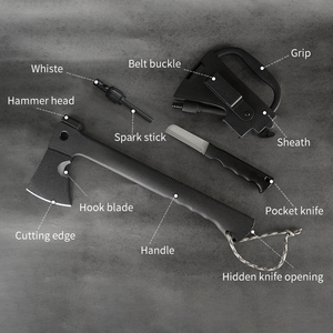 4 Chiếc Búa Chiến Thuật Chuyên Nghiệp Tùy Chỉnh Có Đầu Bắn Và Dao Cắm Trại - Product Image 5