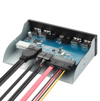 Multiport 5.25 Inci Desain Baru Kabel HUB USB 2Port USB 3.0 dan USB 2.0 dan Panel Depan Port Audio Tipe C