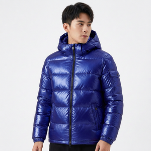Winter warm quilted <b>jacket</b> Unisex hooded puffer coat Solid color padded zip-up Outdoor polyester puffer <b>jacket</b> Solid Colors - Product Image 6