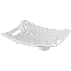 Transparent Cream Fruit <b>Tray</b> <b>Large</b> Capacity Stackable Household <b>Plastic</b> <b>Tray</b> Simple Style Living Room Decor - Product Image 3