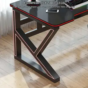 Factory custom high quality K shape home office computer table study gaming tables stable multipurpose writing desk pc table