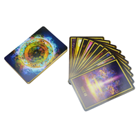 Kartu Tarot pinggiran Foil emas cetak kustom kartu Oracle ramah lingkungan kertas penegasan positif kartu Tarot dengan buku panduan