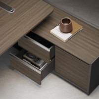 Bureau de direction de luxe KMJ en MDF, design de table de patron, bureau de direction en bois, organisateur de bureau