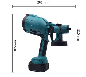 Herramientas de pintura eléctrica de alta presión, pistola pulverizadora de pintura de látex recargable, boquilla de 1,3mm, proveedor de pintura de látex de litio para el hogar - Product Image 3