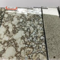 Classic Vintage Mirror Antique, Glass Antiqued Mottled Mirror Panels Custom Cut, Antique Mirror Tiles 18''x18'' for Building Use