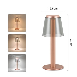 Lampe de table rechargeable tout aluminium USB moderne simple créatif lampe de table de restaurant chevet lumière ambiante <span class=keywords><strong>veilleuse</strong></span> - Product Image 4
